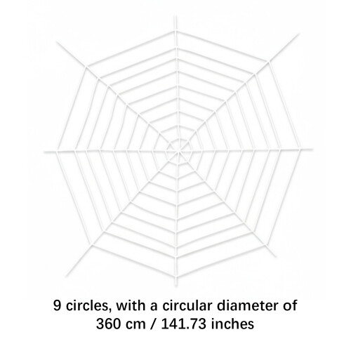 Toile d'araignée réaliste de 12 pieds, décoration-Blanc 2
