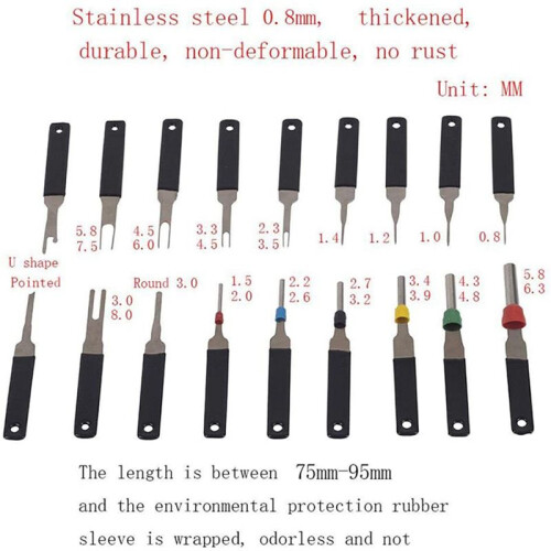 Auto Terminal Removal Tool, Car Electrical Wiring Pin Extractor Connector Puller Kit ,Depinning Tool Set(36Pcs) 2
