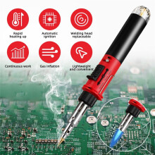Cordless Gas Soldering Iron Heat Gun Blower Torch Self-Ignite Instant Start Adjustable Flame Control Welding Tool,A