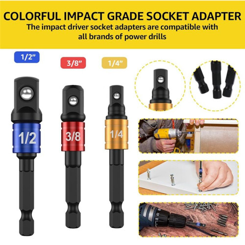 30Pcs Flexible Drill Bit Extension Kit,Right Angle Drill Attachmen,Rotatable Socket Adapter,Bendable Extender Drill Bit 2