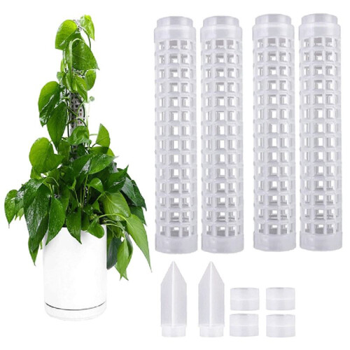 Stackable Transparent Plastic Moss Pole for Plants Monstera , Indoor Plant Accessories Support Stakes, Plant Stakes 2
