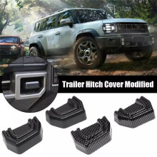 Off-Road Trailer Cover Trim Stickers Trailer Hook Cover Exterior Trim for Jetour Traveler T2 Black