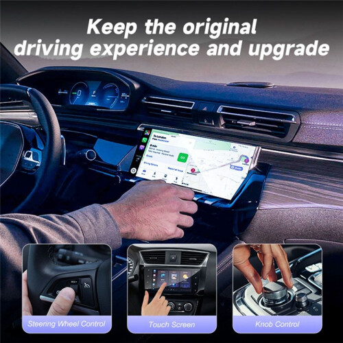 2 in 1 Wireless Carplay Adapter  Dongle for Car Android Auto  Carplay Wired to Wireless Carplay White 2