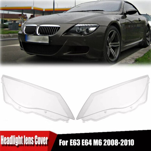 Car Headlight Mask Headlight Headlamp Lens Cover for  E63 E64 M6 2008-2010 Headlight Shell 63127186815 Front Left 2