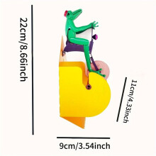 Creatives Frog Riding Unicycle Wall Mounted Paper Roll Holder - Unique Design, Perfect for Home Decoration Bathroom Wall