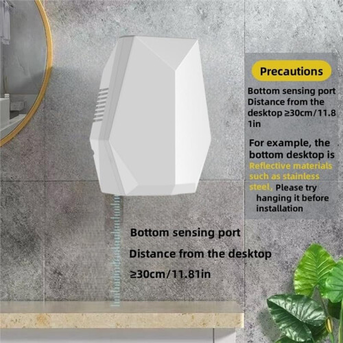 Powerful Hand Dryer, Wall-Mounted Quiet Bathroom Dryer with Compact Automatic Sensor Dryer for Home, Kitchen,Hotel (EU)