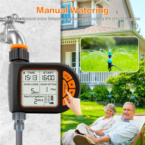 New LCD Display Water Timer Waterproof IP65 Home Garden Irrigation Rainfall Timer Automatic Controller System 1