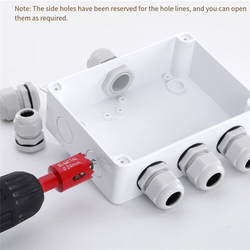 ABS Waterproof Junction Box Outdoor Terminal Box Plastic Power Seal Box General Electrical Engineering Enclosure Black 1