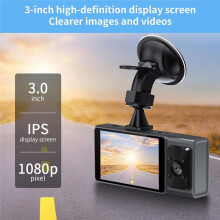 Cámara de Salpicadero DVR para Coche, Cámara de Salpicadero Frontal e Interior 1080P WIFi HD Visión Nocturna, Sensor G, Monitor de Estacionamiento,