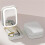 LED Three-Color Adjustable Makeup Mirror Adjustable Makeup Mirror with Lights Rechargeable Lighted Makeup Mirror,B 4