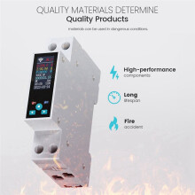 50A Tuya WIFI Circuit Breaker LCD Meter KWh Power Metering Timer Relay Remote Control Life