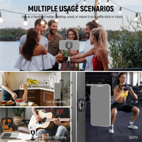 Dual Magnetic Phone Ring Holder, Foldable Magnet Cell Phone Grip Stand for  Phone 2