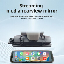9.36 Inch Touch Screen Wireless CarPlay Car Stream Media Dashcam DVR Rearview Mirror Dash Camera Recorder Night Vision