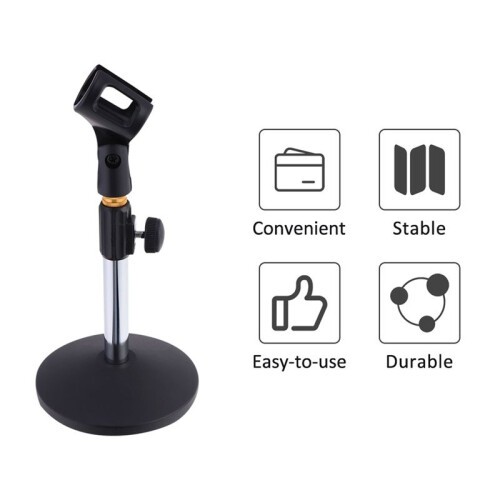 Professional Stage Microphone Pedestal Feet Stand Adjustable Desk Holder Speech Live Microphone Fixing Frame 1