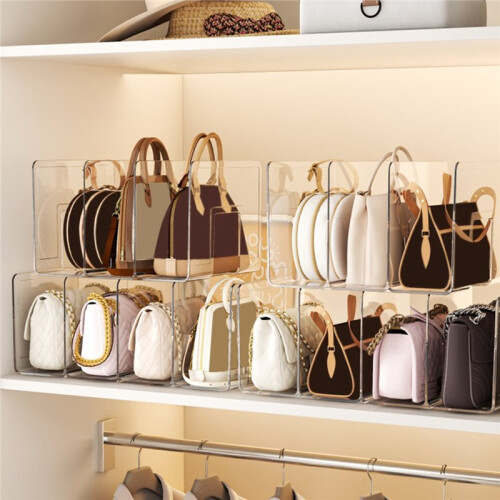 Thickened Bag Storage Wardrobe Partition Rack, Bag Storage Rack, Acrylic Wardrobe Organization, Handbag Storage Rack
