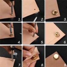 Metal Snap Buttons Sewing Accessories Snaps Button for Clothing Bags Leather Pressure Snap Fasteners B