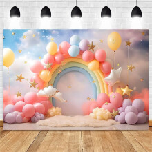 210X150cm European American Valentine's Day Party Backdrops Balloon Roses Heart Banner Photography Backdrops, F