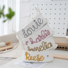 Rope Storage Basket with Handles for Household Sundries, Desktop Clothing and Toys