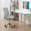 Vinsetto Vinsetto Armless Office Chair with Adjustable Height Mesh Back Wheels Grey 1