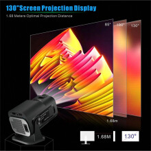 HY320 Native 720P Android 11 Projector 200ANSI Wifi6 BT5.0 Cinema Outdoor Portable 180 Rotable Projector,UK Plug