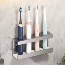 Wall-Mounted Toothbrush Holder with Diatom Base, Bathroom Storage Shelf for Toothbrush and Toothpaste, No Drilling B