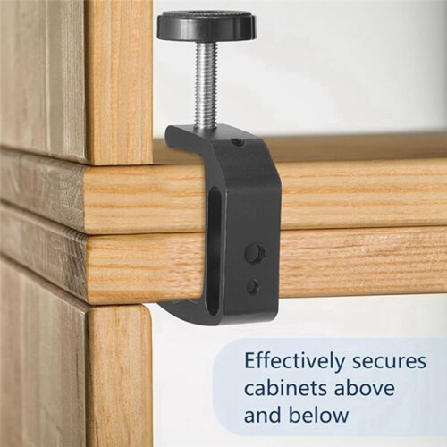 Universal C-Clamp for Desktop Mount Tables Desk Clamps Aluminum Support Small C Clamp 2 Pack 1