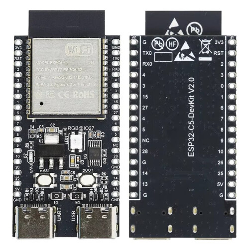 ESP32 C5 Development Board Dual-Frequency 2.4G and 5GHz WiFi Module ESP32-C5-DevKitC-1 N4 4MB Flash WIFI6 2
