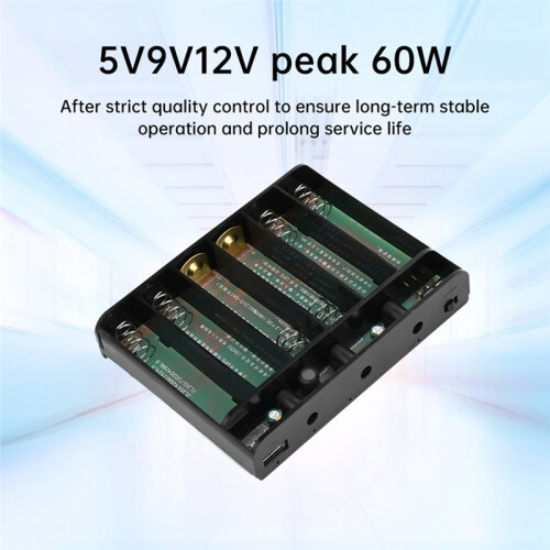Bateria Externa com Saída de 5V, 9V e 12V para Celular, Tablet, Modem, com Alimentação Ininterrupta (UPS) e Bateria 18650 2
