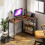 Homcom HOMCOM L-Shaped Computer Desk Study Workstation with 2 Shelves, Steel Frame 8