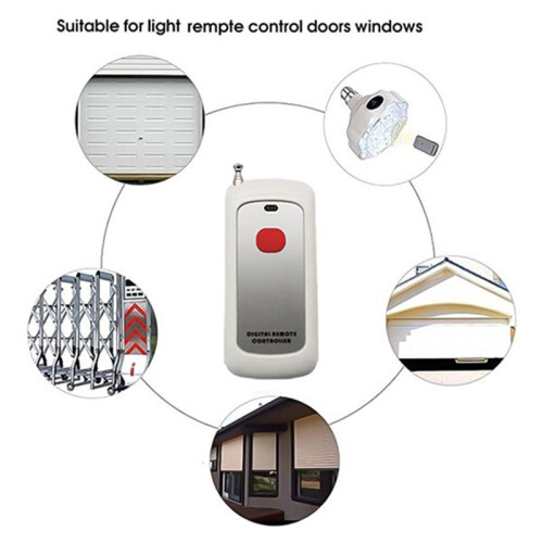 433MHz Wireless Remote Control Learning Code EV1527 Module with Antenna Single Button Control 1000M Long Range Opener 2