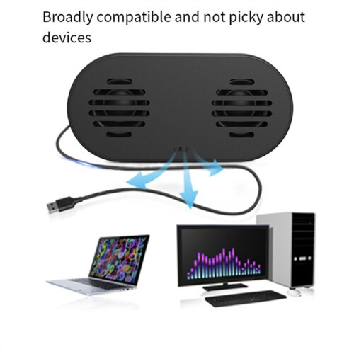 USB Computer Speaker for Desktop Laptop Speaker Small Computer Soundbar USB  Speaker Dual Speaker Stereo 2