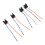 4pcs H7 Headlight Socket Wiring Harness DC12-24V for Halogen Bulb 3