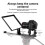 Teleprompter Elevável Teleprompter Dobrável de 12 Polegadas para Tablet, Celular, Câmera DSLR com Controle Remoto 6