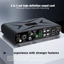 External Sound Card Mixer USB Computer Driver-Free Sound Card High Sampling Rate Small Mixer for Live Streaming, Guitar