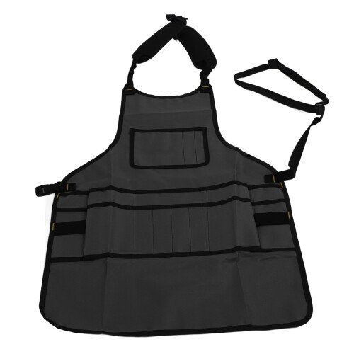 Work Apron Multi Pocket Waterproof Oxford Cloth Tool Bag Grey IP64 1