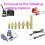 Nuts Threaded Inserts 360Pcs M2/M2.5/M3/M4/M5/M6 Female Thread Metric Knurled Nuts Assortment Kit Brass Heat Set Insert 6