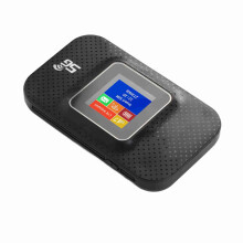 4G Portable WiFi Router with 1.44" Screen, 3650mAh Battery, Supports 10 Users Black