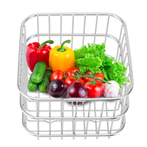 304 Stainless Steel Fruit Basket, Kitchen Counter Organizer, Small Size 2