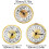 Miniature Clock Head Insert Replacement-90 silver arabic 4