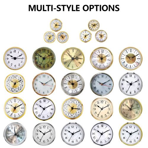Elegant Clock Insert 60/70/90mm-90 silver silver bas 2