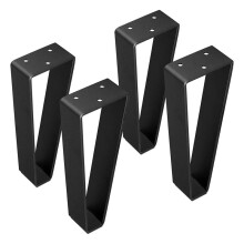 4pcs Furniture Legs Black Metal with New Modern Style for Sofa Feet, with Screws Adjustable Feet Strong Support