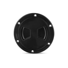 Trappes D'Inspection Rondes Noires Antidérapantes Prêtes pour le Bateau avec Couvercle Amovible - Couvercle de Trappe D'Accès à Visser en ABS pour
