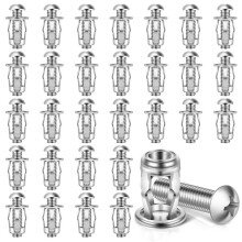 M8x30mm Heavy Duty Hollow Wall Anchors,Zinc Plated Steel Hollow Drive Wall Anchor Screws for Drywall, Tile,30 PCS