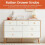 24Pcs Boho Rattan Dresser Knobs Round Wooden Drawer Knobs Cabinets Dresser Handles Hardware Pulls Cabinet Knobs 3