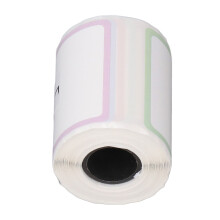 1 rollo de 150 etiquetas de precio con borde colorido de 40x25 mm