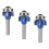 3Pcs Sturdy Corner Rounding Tool Four Edges Design 8mm Shank for 1