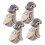 4pack Dog Fleece Vests Pack Warm Protective Back-Khaki M 1