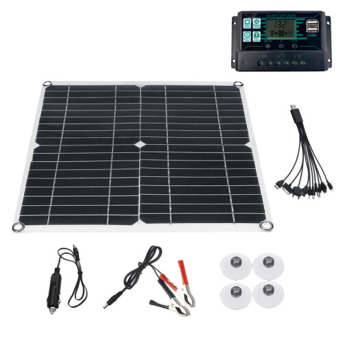 200W Solar Panel Kit Solar Panel Hoch Effizientes Reise und Telefon Boot Tragbares 12V LadegeräT mit Controller 40A