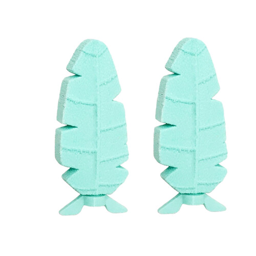 Durable Bird Cage Perches 2PCS Stone Chew Toy-Blue carrot shape