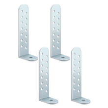 4er-Pack Hurricane-Kondensatorhalterungen mit Schrauben, 4-1/4" Hurricane-Clips für Kondensatorpads Aus Beton und Mauerwerk